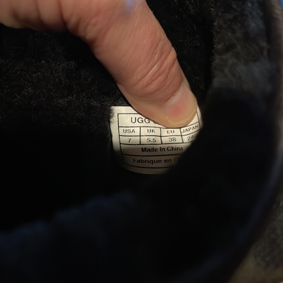 UGG Black Glitter Short Boots 7M - Picture 5 of 6